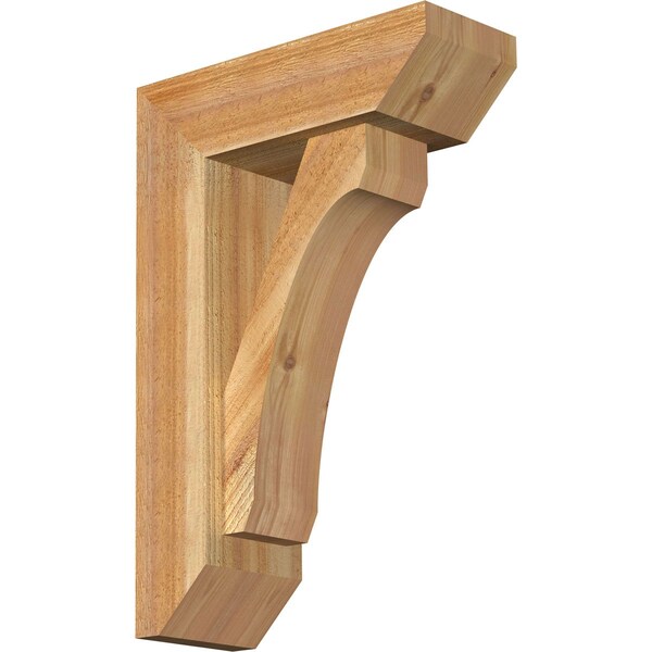 Ekena Millwork Legacy Slat Rough Sawn Bracket w/ Offset Brace, Western Red Cedar, 6"W x 16"D x 24"H BKT0604X16X24LEC06RWR - main